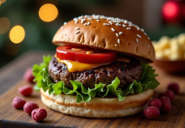 Recette et conseils pour un burger de Noël savoureux et festif