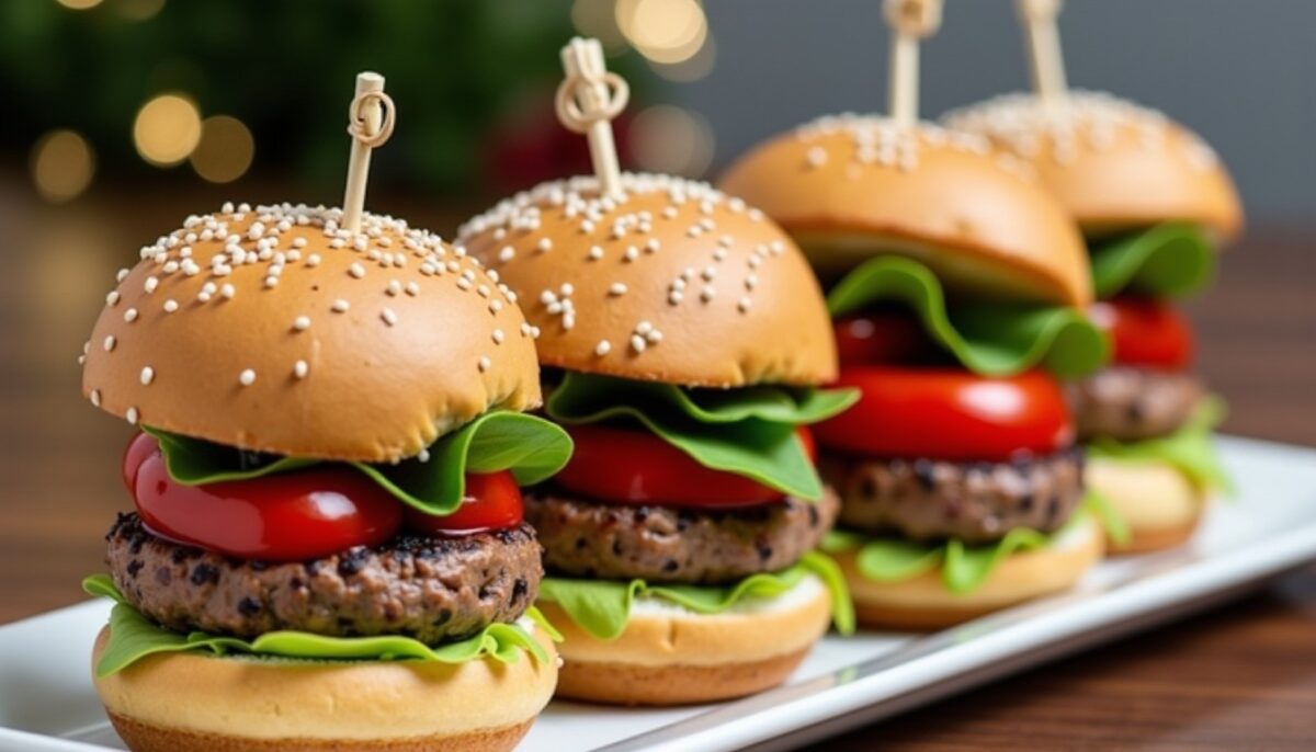 Inspirez-vous : 10 idées de garnitures festives pour mini burgers apéritifs de Noël