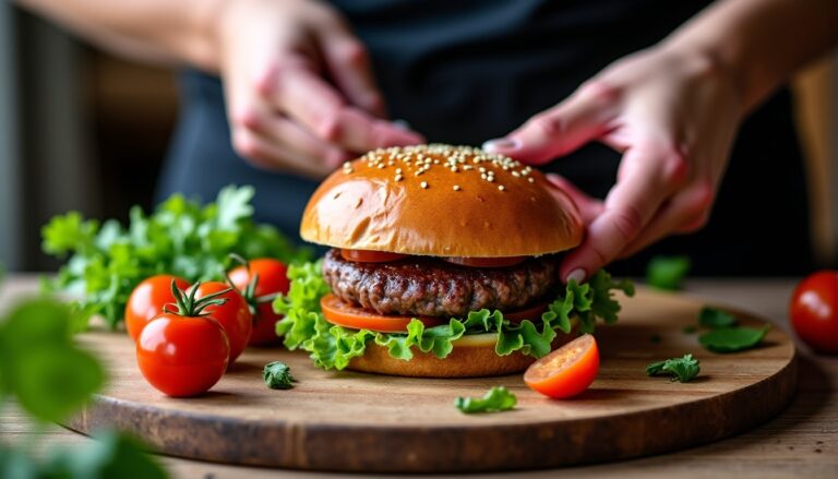 Comment préparer un savoureux burger maison au bœuf Black Angus