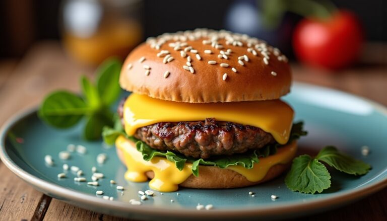 Burger à la Raclette et Sauce Onctueuse : Une Recette Gourmande qui Réchauffe le Cœur