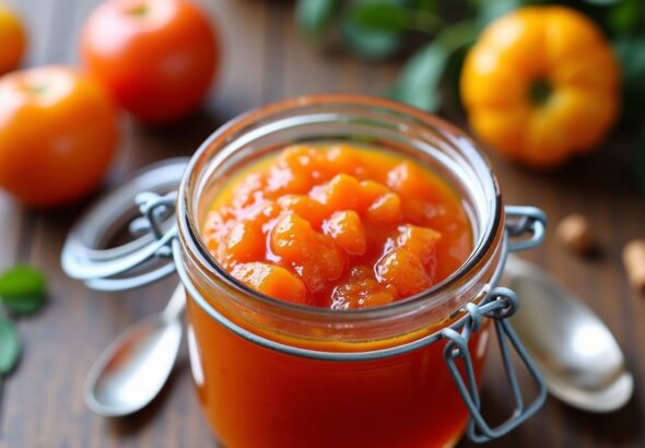 Recette facile de confiture maison à la pêche de vigne