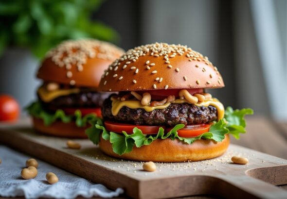 Recette détaillée du pain burger noir revisité à l'encre de seiche