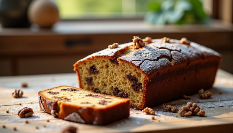 Délicieux cake moelleux aux noix et chocolat : la recette express en 15 minutes